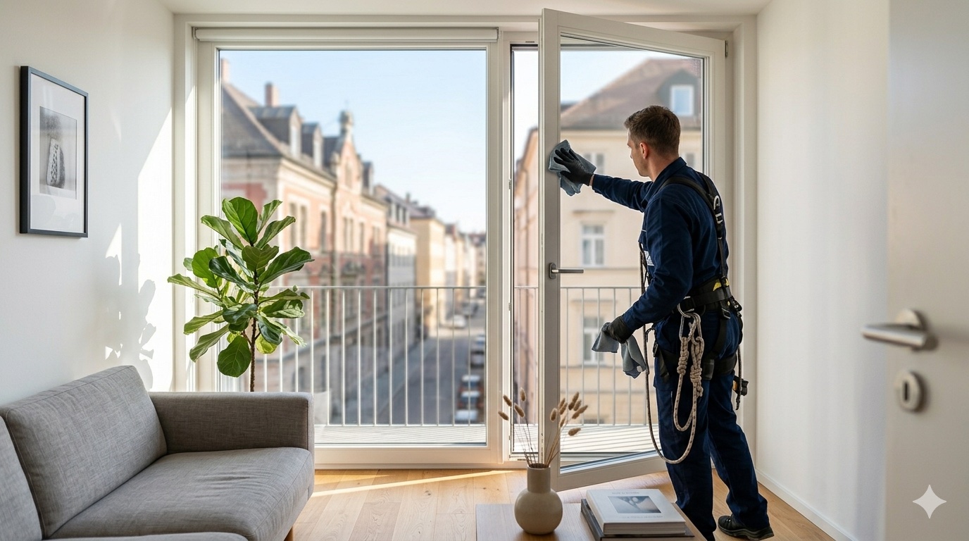 Innenreinigung einer Münchner Wohnung – professionelle Fensterreinigung